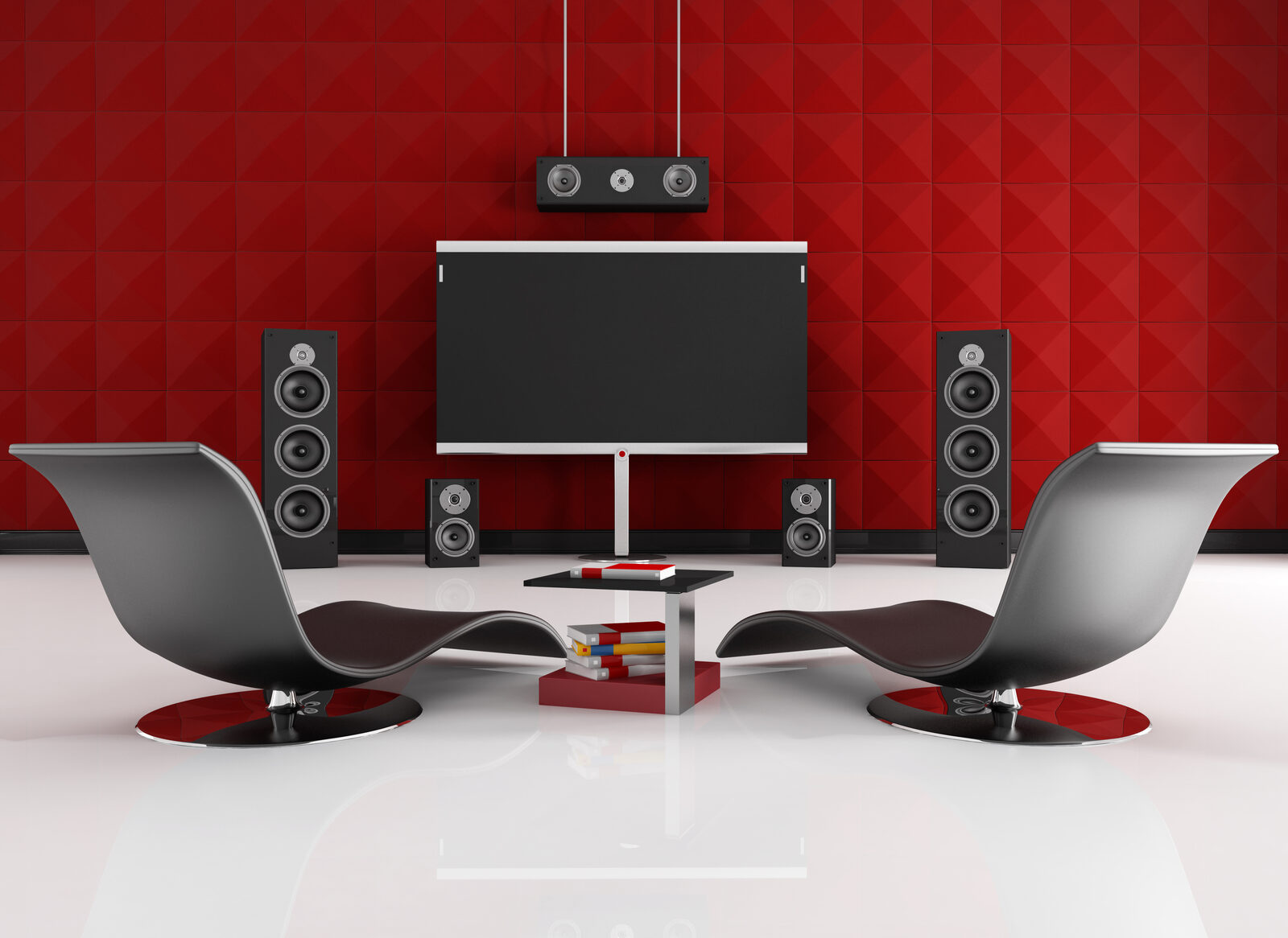 Wanddesign in der Mediaecke